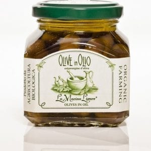 Italienske sorte oliven i olivenolie m/sten, 180g - Økotaste - Økologiske specialiteter