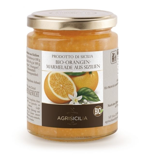 Økologisk marmelade og syltetøj fra Sicilien - Økologisk appelsinmarmelade (42% frugt) - Økotaste