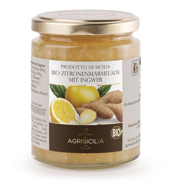 Økologisk marmelade og syltetøj fra Sicilien - Økologisk citronmarmelade med ingefær - ØkoTaste