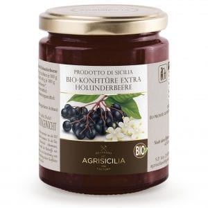 Økologisk marmelade og syltetøj fra Sicilien - Økologisk hyldebærsyltetøj (80% bær) - Økotaste